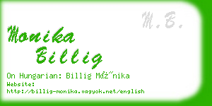 monika billig business card